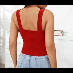 SHEIN - M - RED CROP TANK - NEW